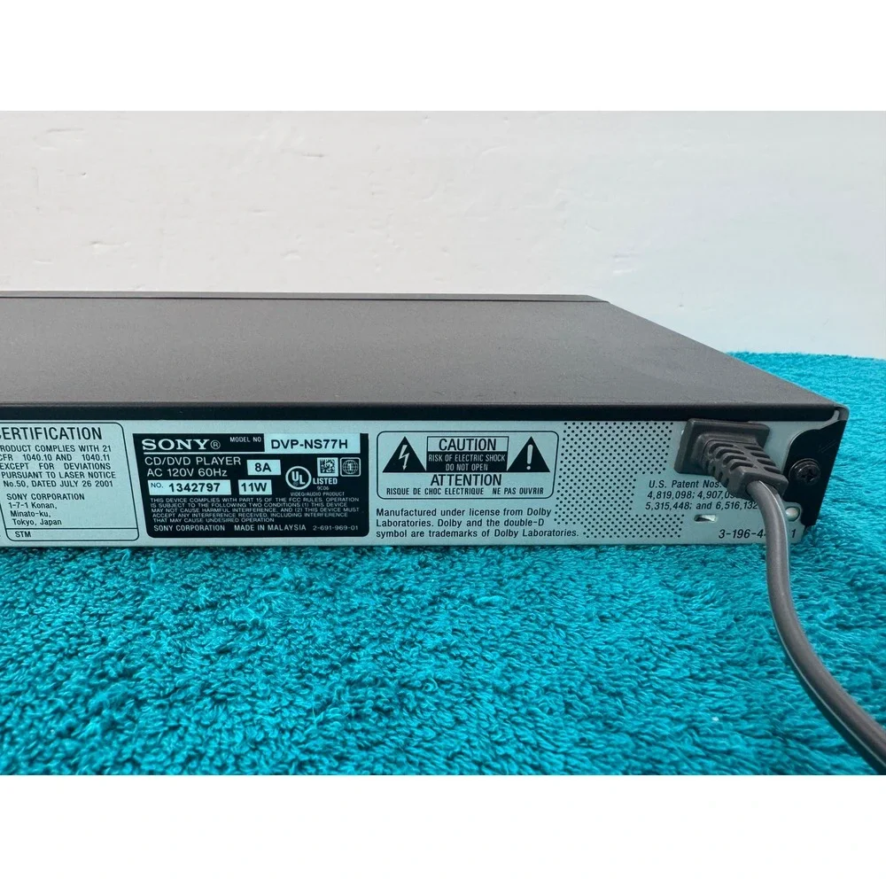 Sony DVP-NS77H DVD Player 1080p Upscaling HDMI Precision Cinema Progressive